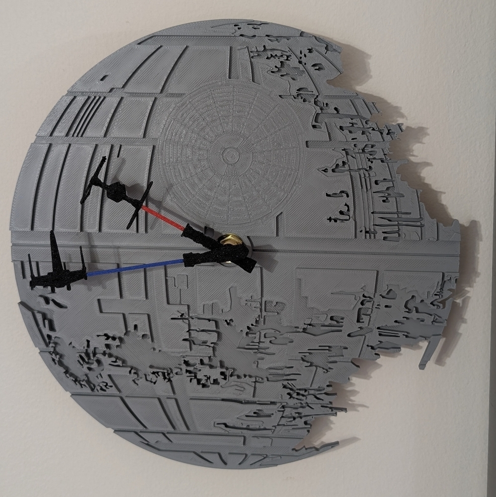 Star Wars Inspired Gray Wall Clock